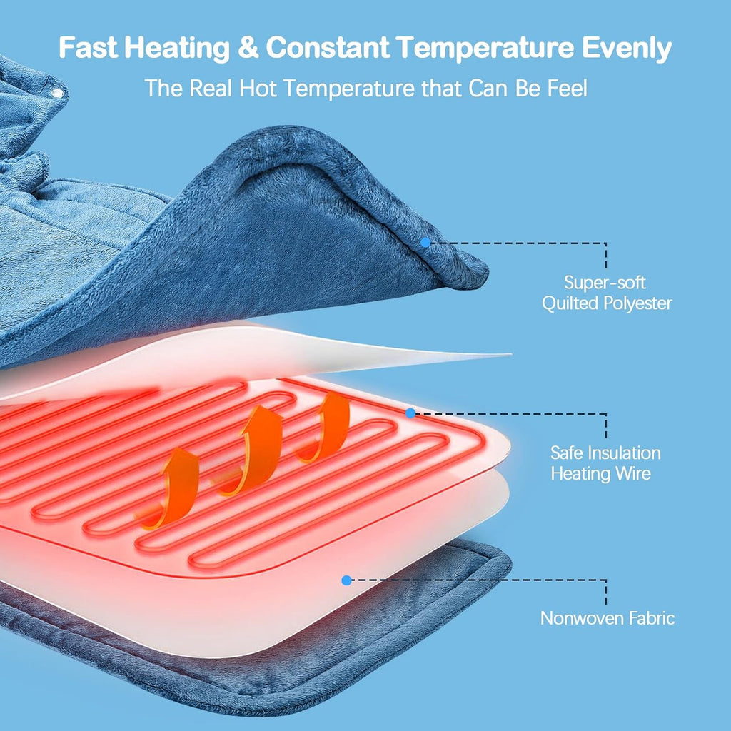 Heating Pad for Neck Shoulders and Back, 2lb Weighted Heat Wrap