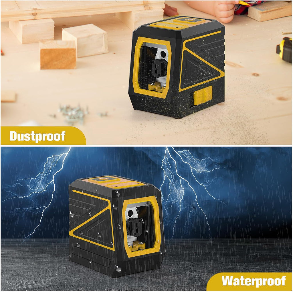 Laser Level with Tripod, 100 feet Green Cross Line Self Rotary Leveling Laser Level, Vertical and Horizontal Line