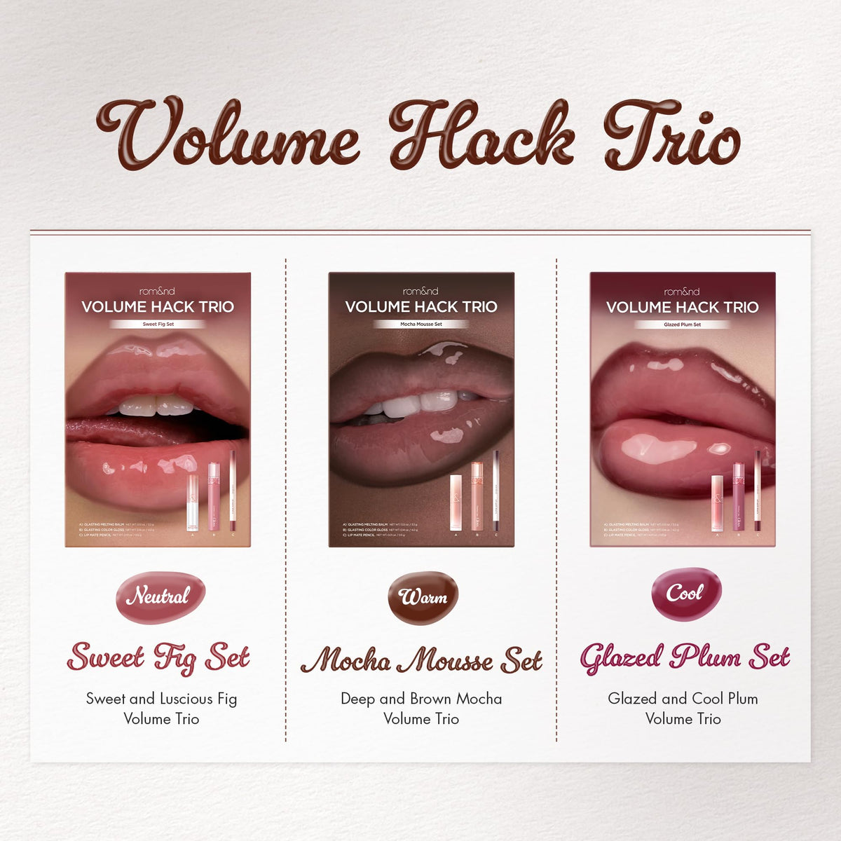 Volume Hack Trio | 3 Step Plumping Lip Kit | Sweet Fig Set