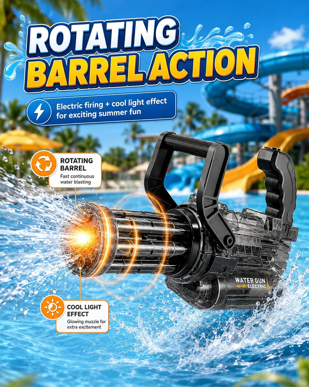 Water Blaster Soaker Toy for Kids Adults | Summer Outdoor Water Splashing Toy | Powerful Water Flow Blaster for Beach