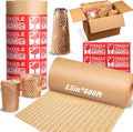 Honeycomb Packing Paper 12" x 600', Bubble Cushioning Wrap for Packing/Shipping/Moving, Eco-Friendly Bubble Packing