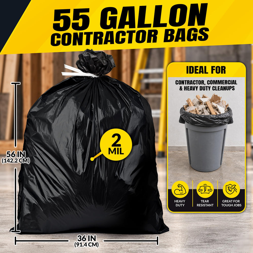 Contractor Garbage Bags 55 Gallon | Heavy Duty