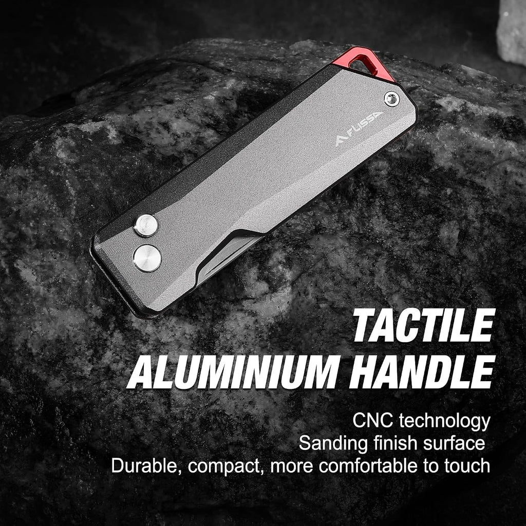 Advanced Titanium Utility Knife, CNC Unibody, Lightweight All Metal Folding Box Cutter, Quick Change Blade Razor