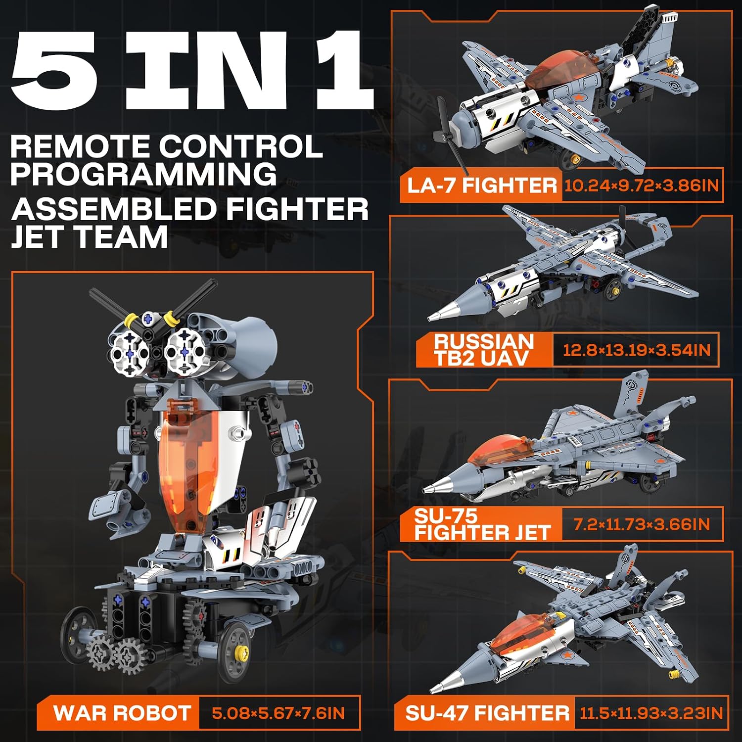 STEM Robot Building Set, 5-in-1 Remote & APP Controlled Robot Toys for Kids Ages 6-16, 334 Pcs DIY Building Blocks