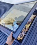 Heavy Duty Skylight Windows for Roof, Manual Opening Escape Access Hatch with Lock, Walk-in Anti-Hurricane Rain Proof