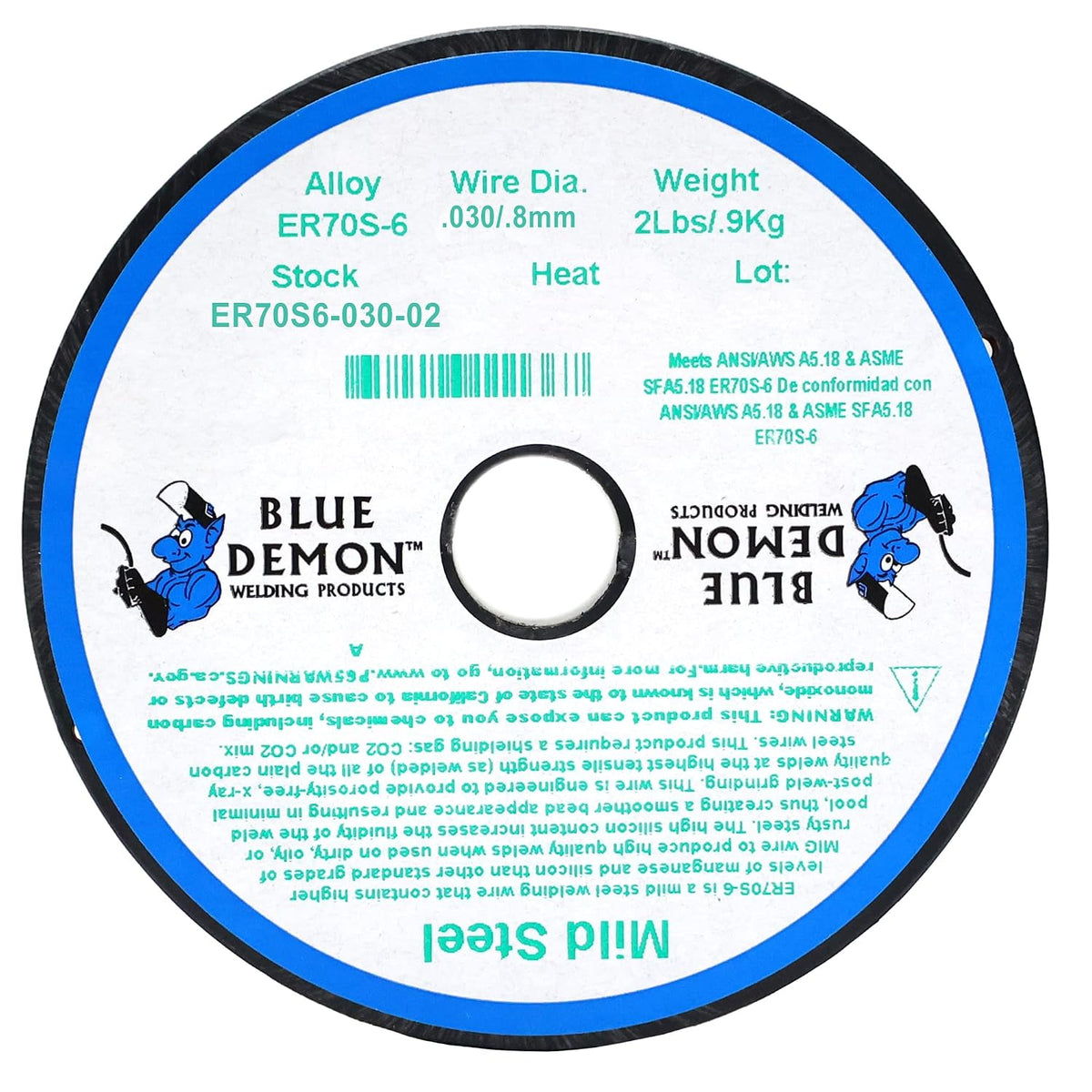 Blue Demon ER70S6 X .030 X 2 LB MIG Carbon Steel Welding Wire