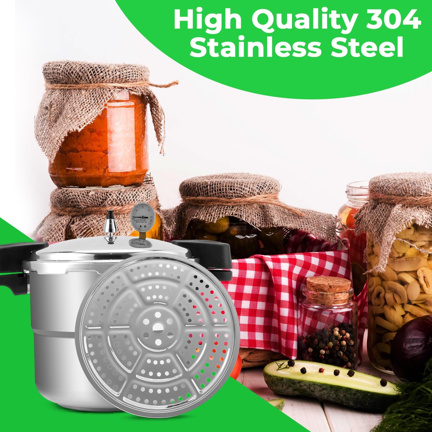 Stainless Steel Canning Rack for Pressure Canner & Cooker - Compatible with Presto, All American & More, 11-Inch 2 Pack
