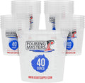 40 Ounce (1200ml) Graduated Plastic Mixing Cups (Box of 24)