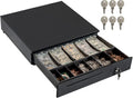 Cash Register Drawer for Point of Sale (POS) System, 5 Bill/7 Coin, 16" with Adjustable Coin Slots, 12-24V, RJ11/RJ12