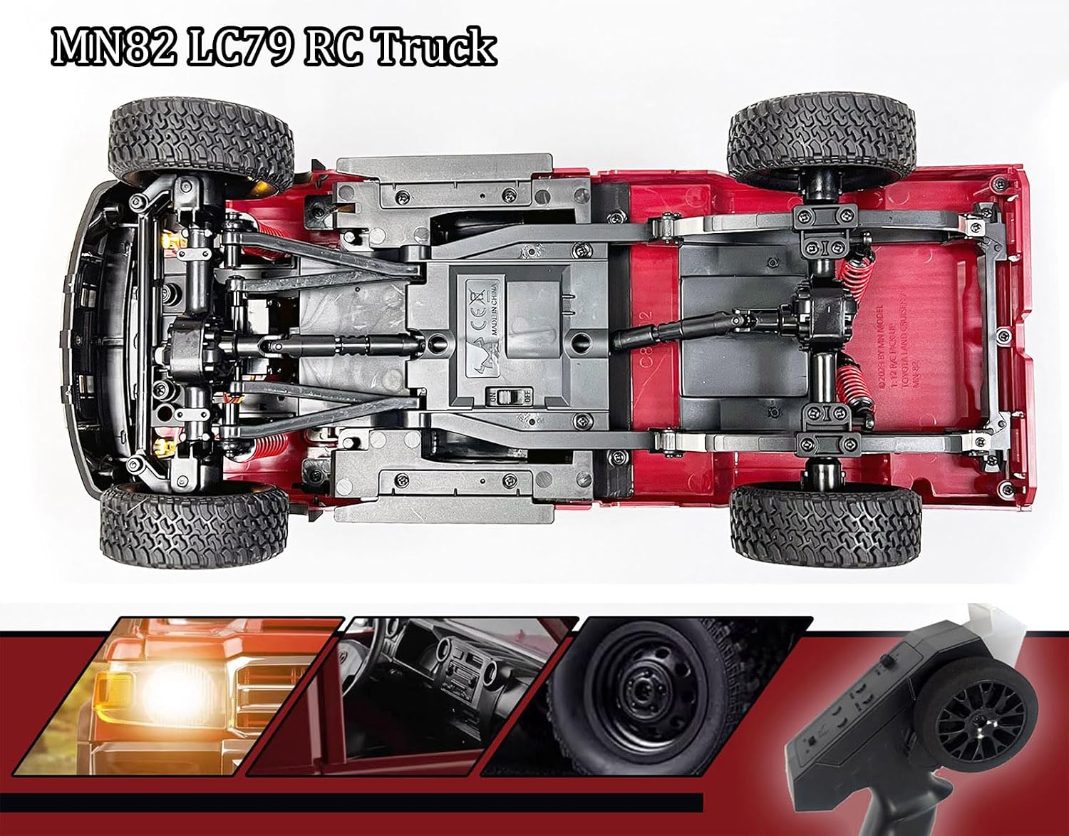 RC Rock Crawler RC Truck 4x4 Toyota LC79 MN82 RC Crawler 1/12 Scale | Remote Control Pickup Off Road All Terrain 280