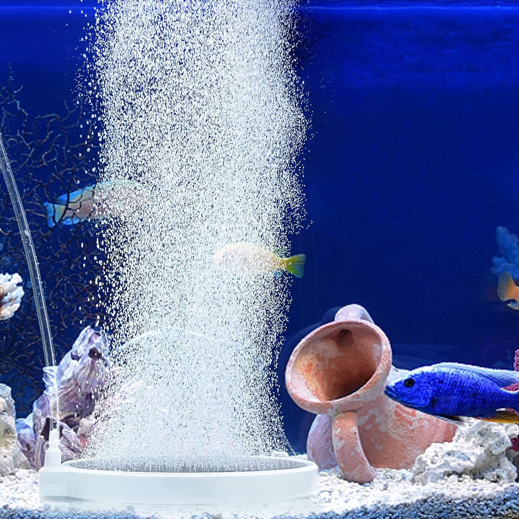Nano Aquarium Air Stones, Fish Tank Oxygen Aerator (35-100Gal) | 4Inch, Comes with Air Tube, Control Valve and Check