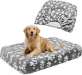 Waterproof Dog Bed Covers Replacement Soft Washable Reversible Dog Bed Sheets with Elastic Band and Lovely Print for