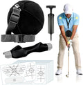 Golf Training Aids Kit, 3-in-1 Swing Training Set with Trainer Grip, Impact Tape for Golf Clubs, Inflatable Golf