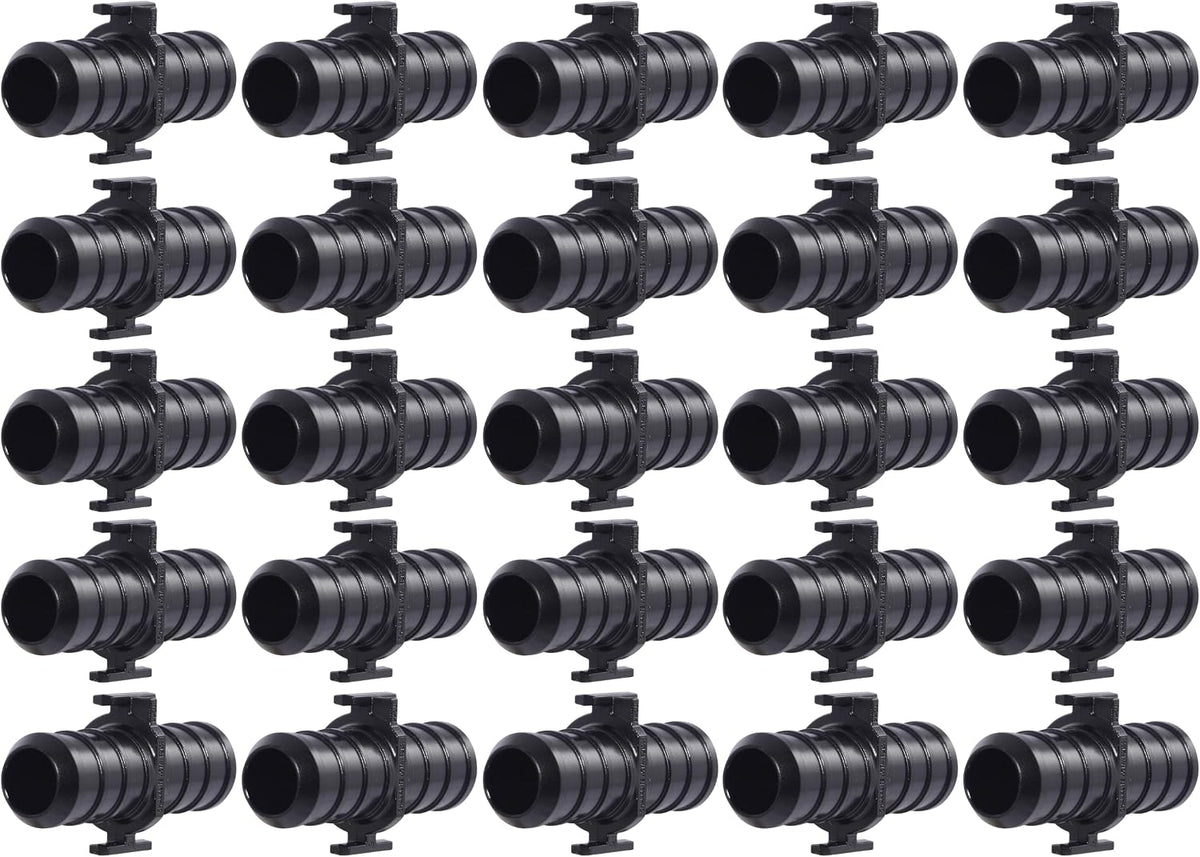 SharkBite 1/2 Inch Poly Crimp Coupling, Pack of 25, PEX Pipe, PE-RT, UP008