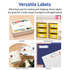 Full-Sheet Printable Shipping Labels, 8.5" x 11" Customizable Stickers, White, 500 Blank Mailing Labels, Great for