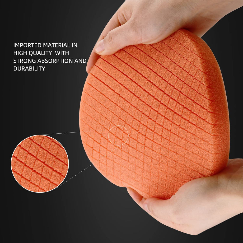 T40 Orange Medium-Cut Foam Polishing Pads, 3Pcs 5.5 Inch Face for 5 Inch 125mm Backing Plate Compound Buffing Sponge