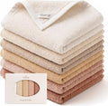 6-Pack 100% Cotton Terry Face Cloths, Soft Wash Cloths for Women | 12" x 12", Absorbent & Reusable Facial Towels for
