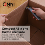 2 in 1 Carton Sizer Utility Knife Blade - Resize/Reduce Cardboard Shipping Boxes
