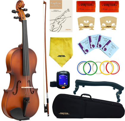 Handcrafted Premium Violin Outfit for Kids Beginner, Student, and Adults -Perfect Your Sound and Unlock Your Musical