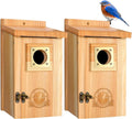 2 Pack Bluebird Houses for Outside, Warming Gifts Bluebird House