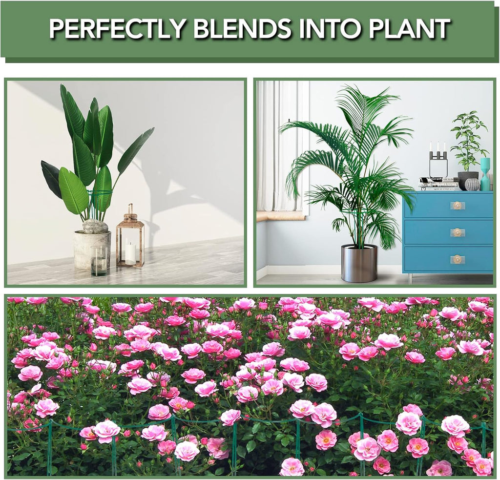 12 Pack Plant Support Stakes, 16 Inch Plant Stakes for Outdoor Plants, Peony Cages and Supports, Peony Cage with 15