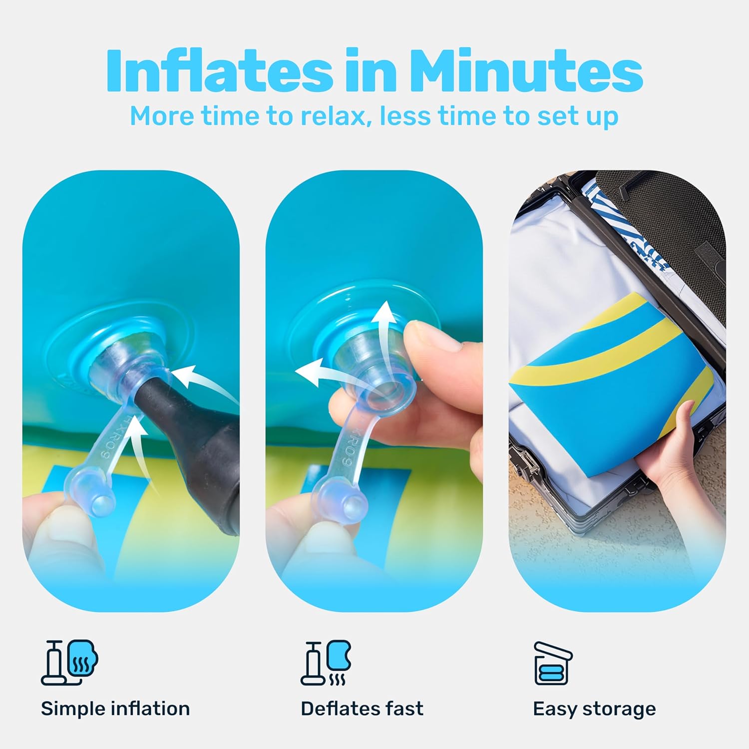 Inflatable Pool Float Lounger - River Tube Floating Chair Sofa with Big Backrest, Blow Up Floaties Lake Raft Lounge