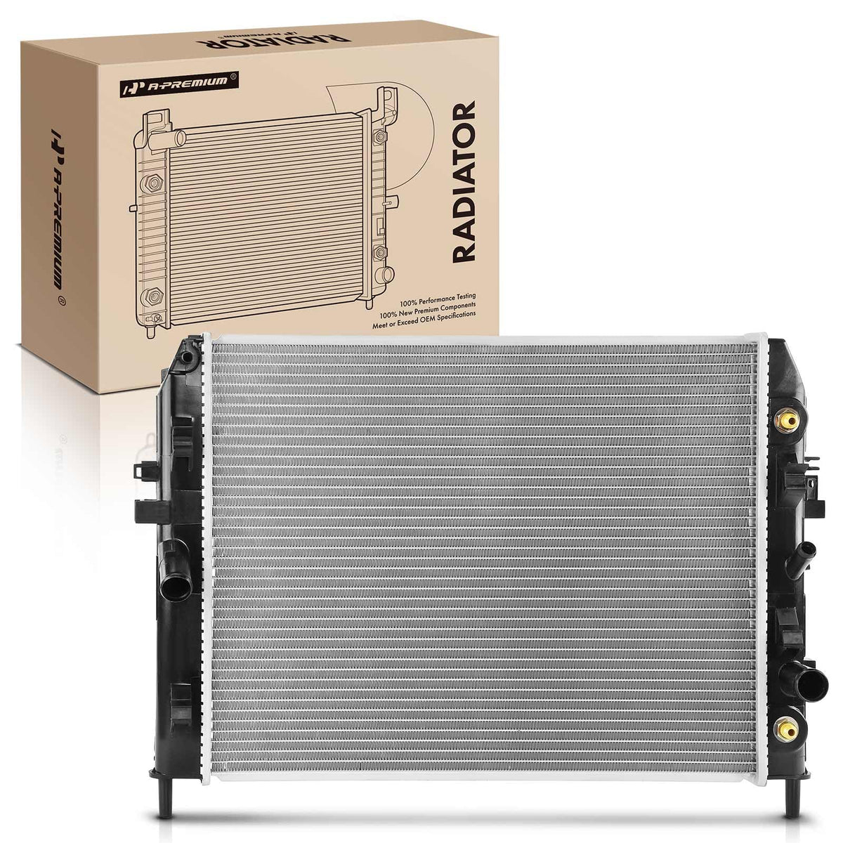 A-Premium Engine Coolant Radiator Assembly with Transmission Oil Cooler