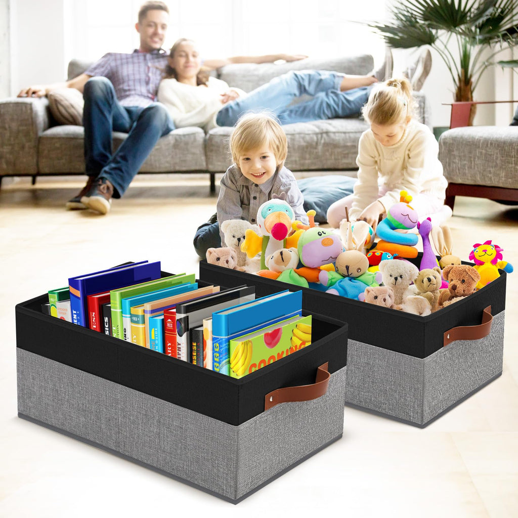 3 Pack Large Capacity Storage Bins Closet Organizer for Shelves