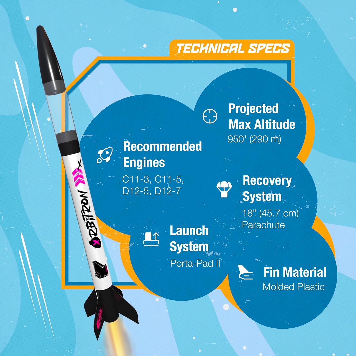 7002 Orbitron Beginner Model-Rocket Kit