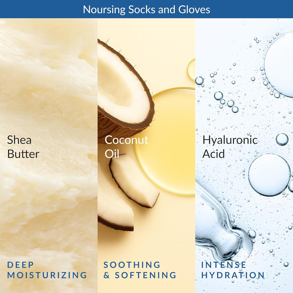 Intensive Repairing Hand & Foot Masks, Restore and Moisturize Dry, Cracked Skin, Self Care Gifts for Women, Spa Kit