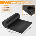 1/2" T x 13" W x 60" L Neoprene Foam Padding Without Adhesive