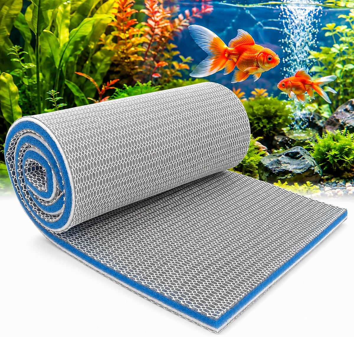 8-Layer Aquarium Filter Floss Pad, 15.75 x 11.81 x 0.6 in, 1 Pack
