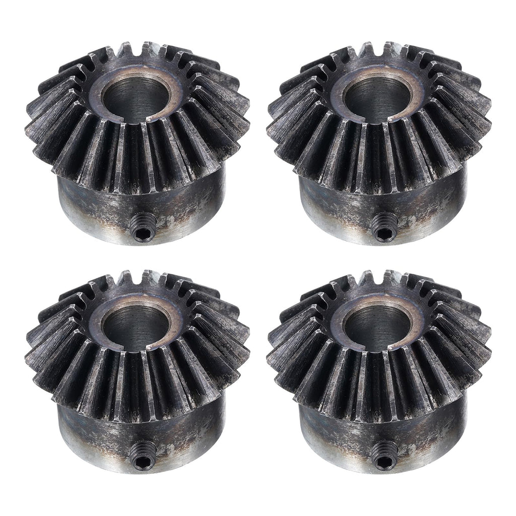 uxcell 4pcs Bevel Gear 2 Module 1:1 Reduction Rate 20T 12mm Hole Dia
