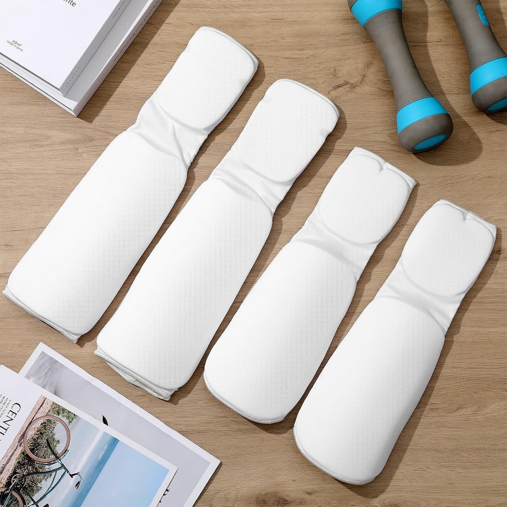 2 Pairs Taekwondo Sparring Gear for Kids Shin Guards and Fist Forearm Guards Protector Hand Foot Padded Arm Sleeves