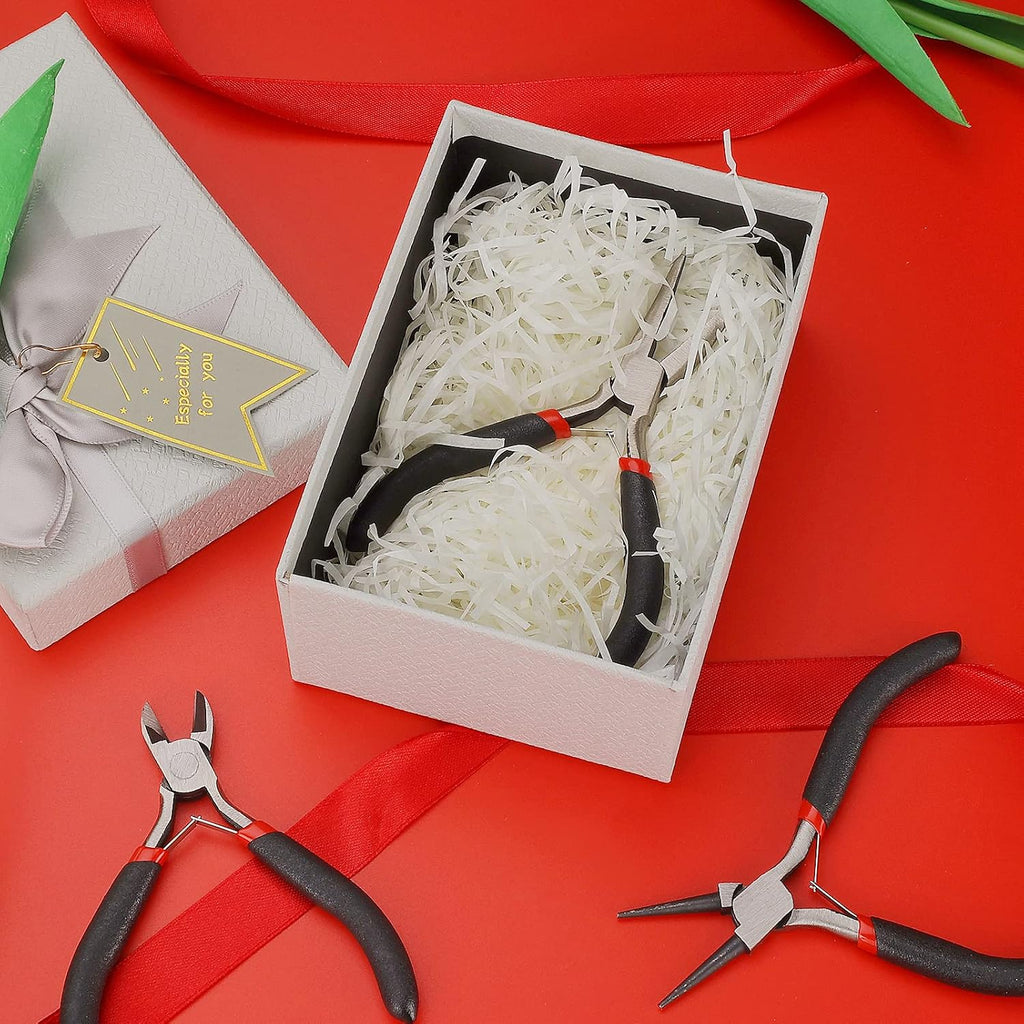 4Pcs Jewelry Pliers Set Jewelry Making Pliers Tools Kit Include Jewelry Making Needle Nose Chain Nose Round Bent