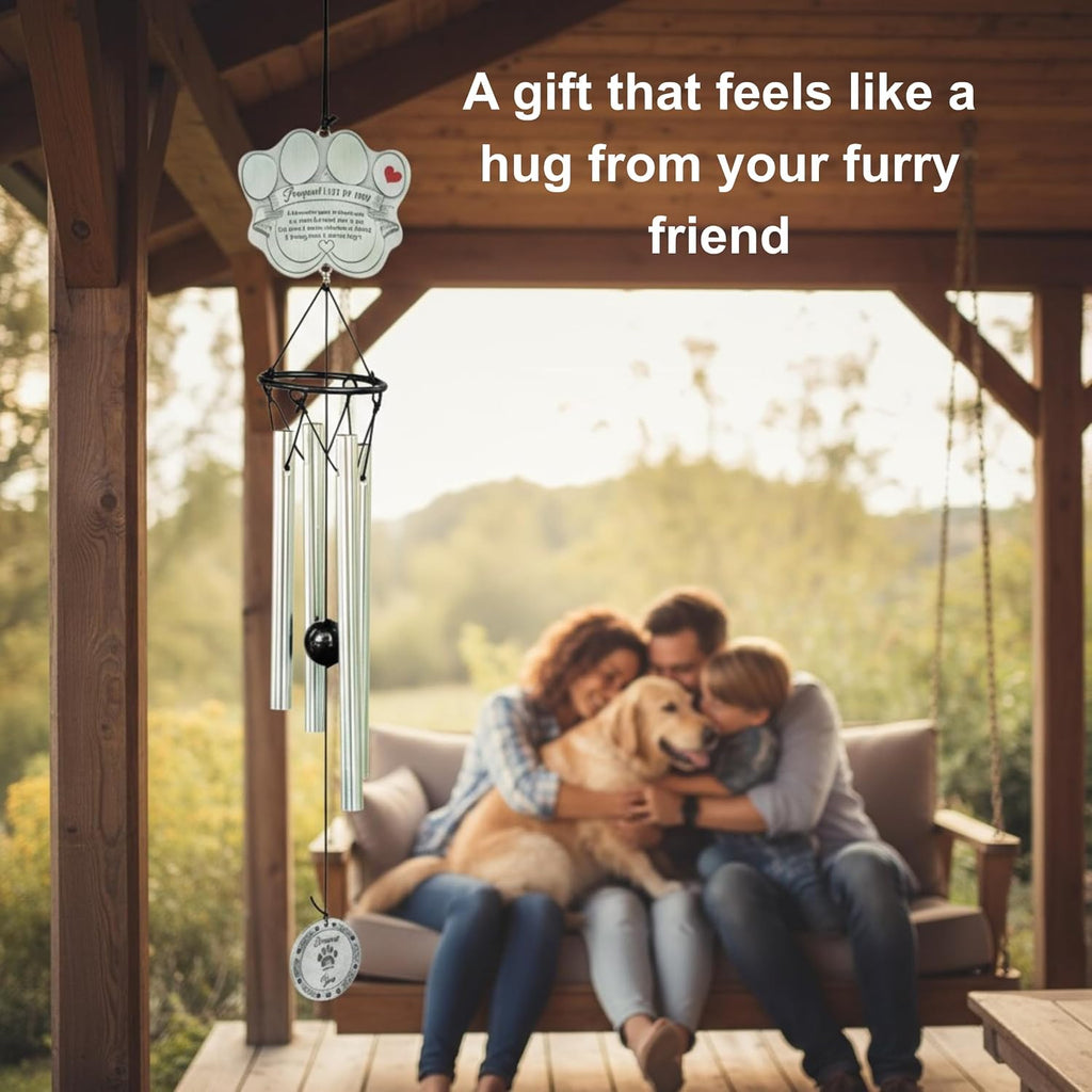 Metal Remembrance Wind Chime - 19 in | Dog & Cat Memorial Gifts for Loss of Pet | Pet Memorial Wind Chime - Includes