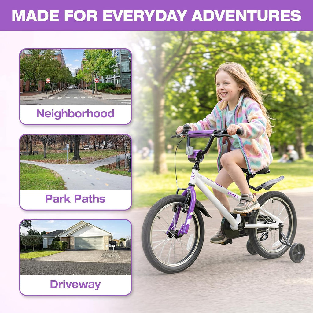 16 20 Inch Kids Bike BMX Style Child Tween Bicycle Rider Ages 4-12 | High Carbon Steel Frame, Adjustable Seat