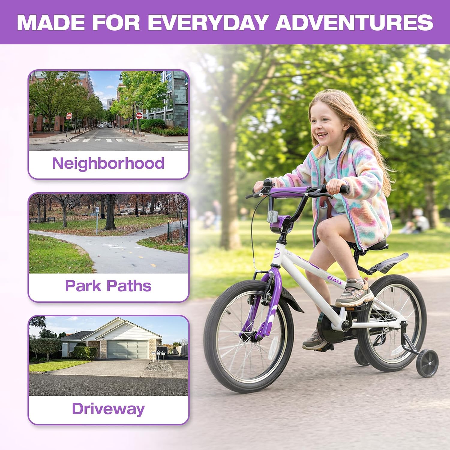 16 20 Inch Kids Bike BMX Style Child Tween Bicycle Rider Ages 4-12 | High Carbon Steel Frame, Adjustable Seat