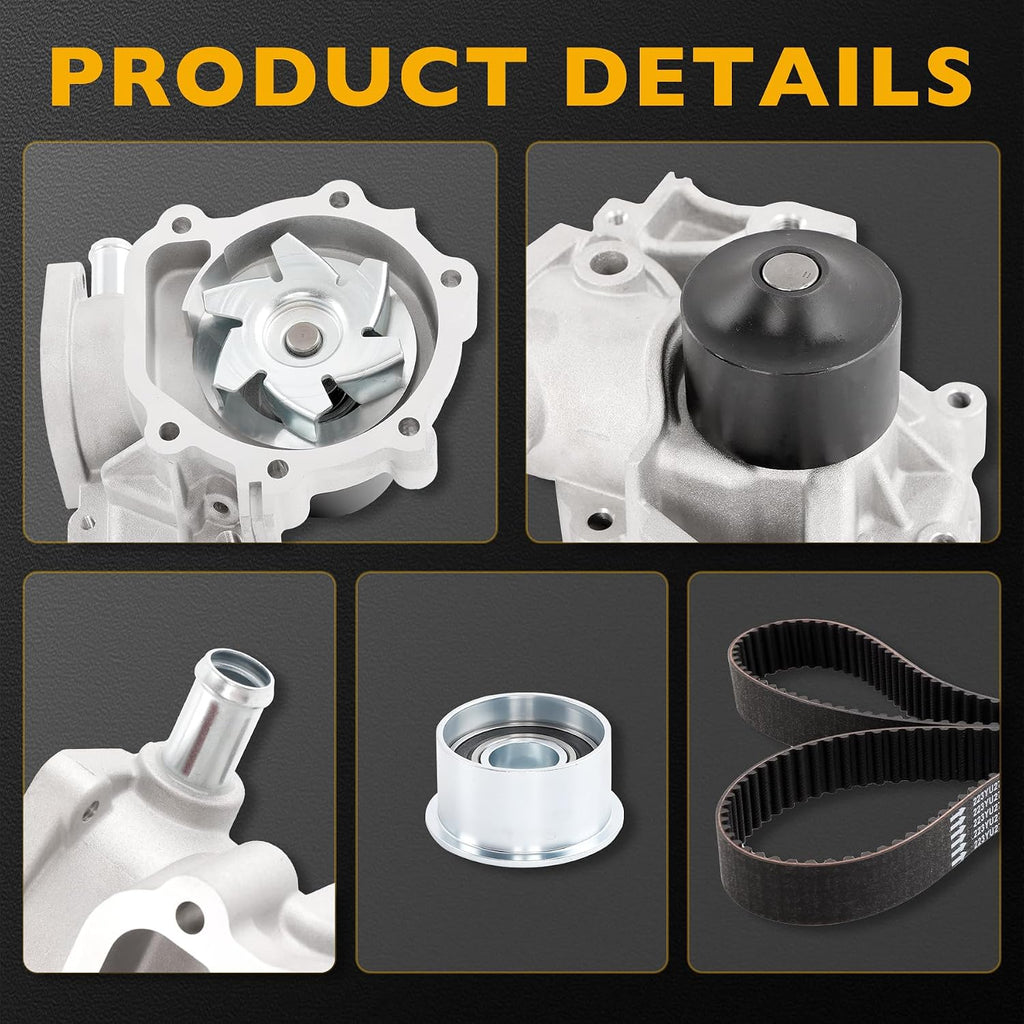 Engine Timing Belt Kit with Water Pump Compatible with Subaru 2000-2005 Outback 1999-2005 Impreza Forester & Saab 2005-2006 9-2X SOHC H4 2.2L 2.5L