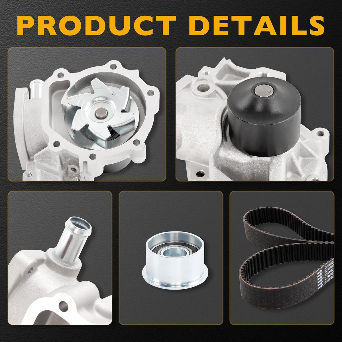 Engine Timing Belt Kit with Water Pump Compatible with Subaru 2000-2005 Outback 1999-2005 Impreza Forester & Saab 2005-2006 9-2X SOHC H4 2.2L 2.5L