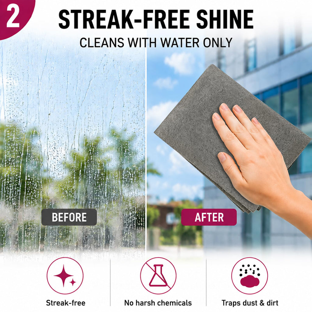 Extra Large Genie Magic Cleaning Cloth, 6PCS Microfiber Magic Cloth