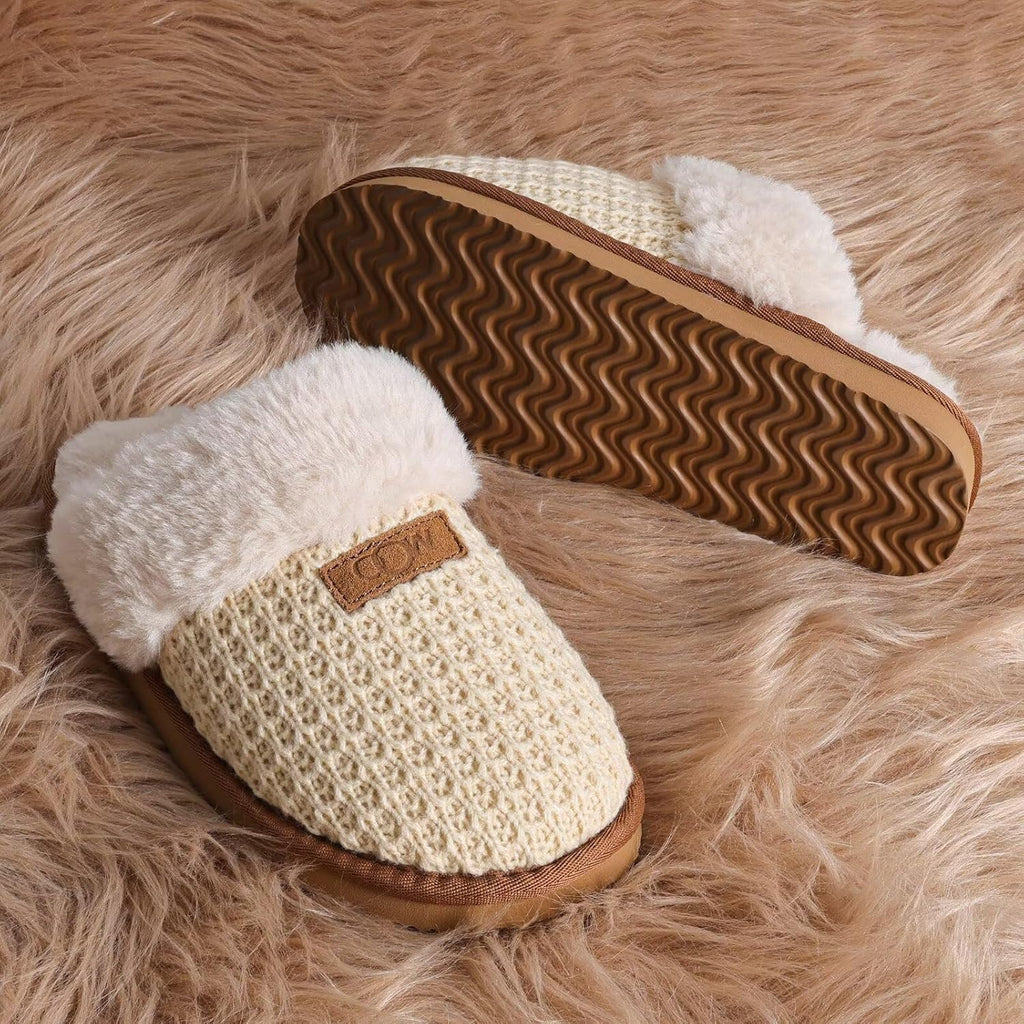 Cozy House Slippers for Women with Memory Foam Fuzzy Shoes for Indoor