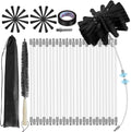 35Feet Chimney Sweep Kit,8 in Brush Head,Dryer Vent Cleaner Kit, Chimney Sweep&Chimney Cleaning Kit, Rotary Chimney