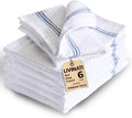 White Cotton Bar Towels for Kitchen - Rags for Bartenders - Bulk Commercial Grade Utility Terry Mops Dish Cloths for