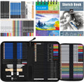 76 Drawing Sketching Kit Set - Pro Art Supplies with Sketchbook & Watercolor Paper - Include