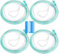 7 Foot Green Nasal Cannulas for Oxygen, Standard Kink Resistant Cannula Nasal Tubing for Oxygen - 4 Pack Oxygen