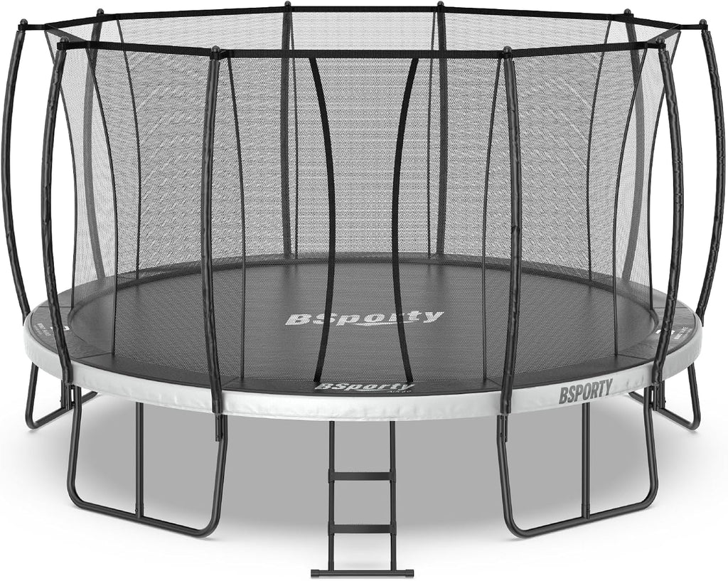Trampoline Outdoor 10FT 14FT 16FT with Enclosure,5 Reinforced U-Shaped Legs with Center Support,ASTM