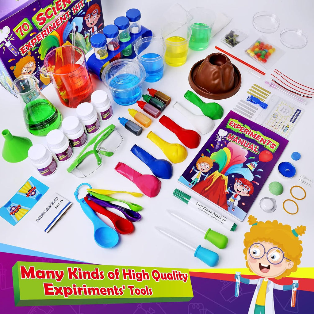 70 Lab Experiments Science Kits for Kids Educational Scientific Toys Birthday Gifts Idea for Girls Boys, Chemistry