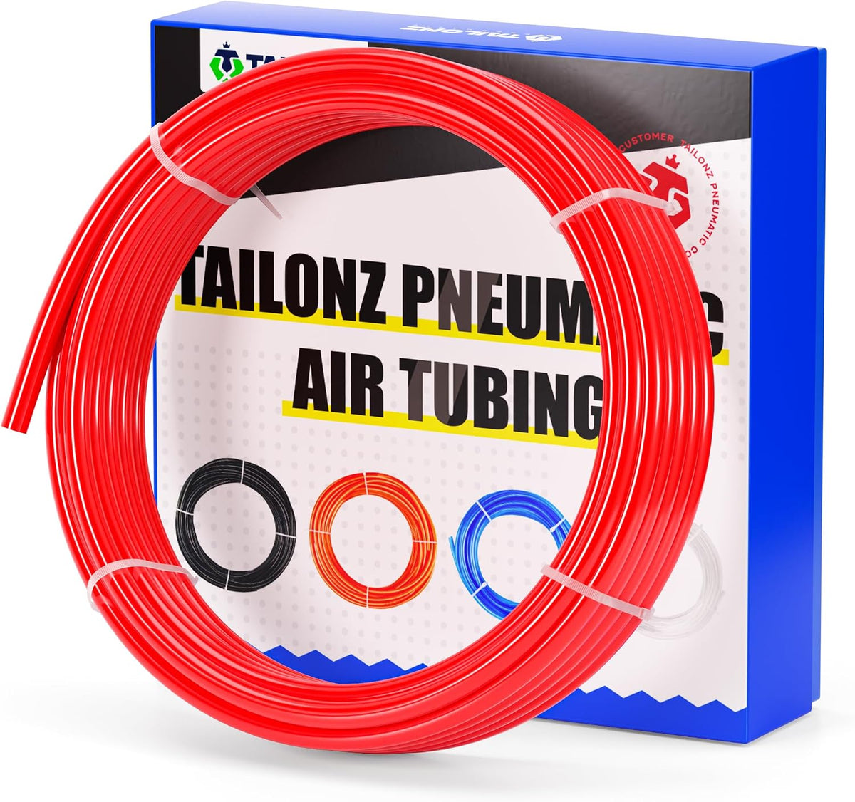 TAILONZ Red 6mm OD Nylon Air Brake Hose 32.8ft