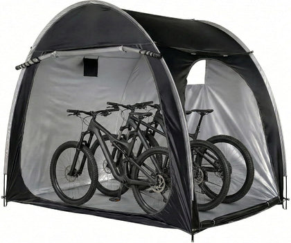 Large Bike Storage Shed, 78" x 57" Outdoor Bicycle Tent Shelter with Front & Side Double Doors, Waterproof 210D